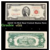 1953C $2 Red Seal United States Note Grades vf++