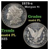 1878-s Morgan Dollar $1 Grades Choice Unc PL