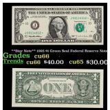 **Star Note** 1995 $1 Green Seal Federal Reserve N