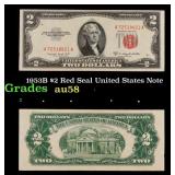 1953B $2 Red Seal United States Note Grades Choice