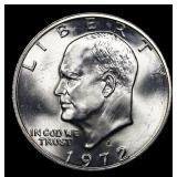 1972-s Silver Eisenhower Dollar $1 Grades GEM++ Un