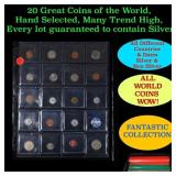 20 Great Coins of the World, hand selected, many t