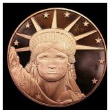 1oz .999 Fine Copper Bullion Round - Statue of Lib