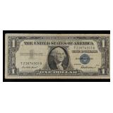1957 $1 Blue Seal Silver Certificate Grades vf+