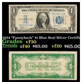 1934 "Funnyback" $1 Blue Seal Silver Certificate G