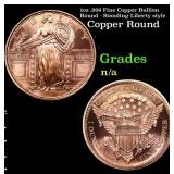 1oz .999 Fine Copper Bullion Round - Standing Libe