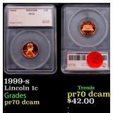 1999-s Proof Lincoln Cent 1c pr70 dcam SEGS