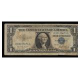 1957 $1 Blue Seal Silver Certificate Grades vf+