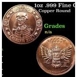 1oz .999 Fine Copper Bullion Round - Memento Mori
