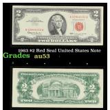 1963 $2 Red Seal United States Note Grades Select