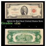 1953A $2 Red Seal United States Note Grades vf++