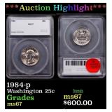 1984-p Washington Quarter 25c ms67 SEGS