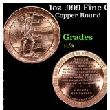 1oz .999 Fine Copper Bullion Round - Second Amendm