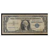 1957A $1 Blue Seal Silver Certificate Grades f+