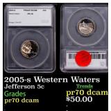 2005-s Western Waters Proof Jefferson Nickel 5c pr