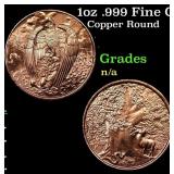 1oz .999 Fine Copper Bullion Round - The Great Eag