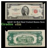 1953C $2 Red Seal United States Note Grades vf++