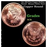1oz .999 Fine Copper Bullion Round - Morgan Dollar