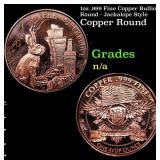 1oz .999 Fine Copper Bullion Round - Jackalope Sty