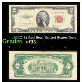 1953C $2 Red Seal United States Note Grades vf++
