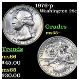 1976-p Washington Quarter 25c Grades GEM+ Unc