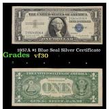 1957A $1 Blue Seal Silver Certificate Grades vf++