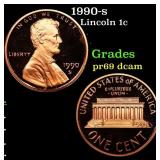 1990-s Proof Lincoln Cent 1c Grades GEM++ Proof De