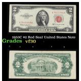 1953C $2 Red Seal United States Note Grades vf++