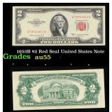 1953B $2 Red Seal United States Note Grades Choice