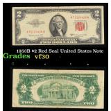 1953B $2 Red Seal United States Note Grades vf++