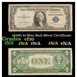 1935G $1 Blue Seal Silver Certificate Grades vf++