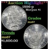 ***Major Highlight*** 1896-p Morgan Dollar $1 ms67