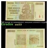 2008 Reserve Bank of Zimbabwe 500,000 Dollars Hype