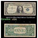 1957A $1 Blue Seal Silver Certificate Grades vf++
