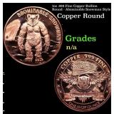 1oz .999 Fine Copper Bullion Round - Abominable Sn