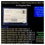 Original sealed box of 5x 1978 United States Mint