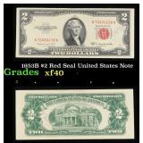 1953B $2 Red Seal United States Note Grades xf