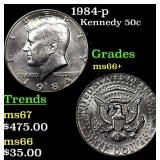1984-p Kennedy Half Dollar 50c Grades GEM++ Unc