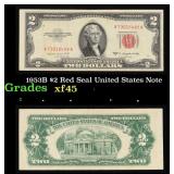 1953B $2 Red Seal United States Note Grades xf+