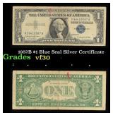 1957B $1 Blue Seal Silver Certificate Grades vf++