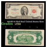 1953B $2 Red Seal United States Note Grades vf++