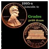 1995-s Proof Lincoln Cent 1c Grades GEM++ Proof De