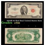 1953B $2 Red Seal United States Note Grades vf++