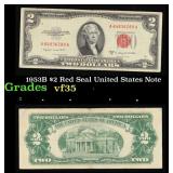 1953B $2 Red Seal United States Note Grades vf++