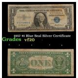 1957 $1 Blue Seal Silver Certificate Grades vf, ve