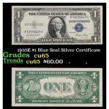 1935E $1 Blue Seal Silver Certificate Grades Gem C
