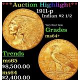 ***Major Highlight*** 1911-p Gold Indian Quarter E