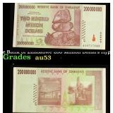 2008 Reserve Bank of Zimbabwe 200 Million Dollars