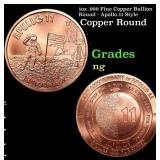 1oz .999 Fine Copper Bullion Round - Apollo 11 Sty