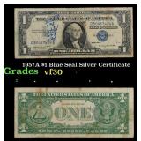1957A $1 Blue Seal Silver Certificate Grades vf++